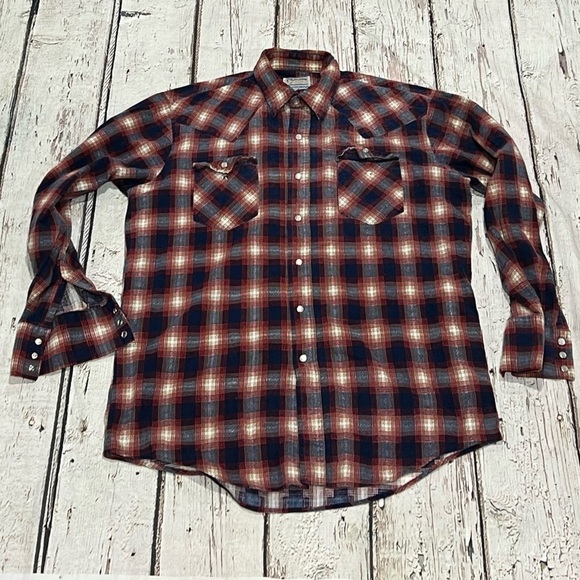 Vintage Channing Western Rancher Rockabilly Pearl Snap Long Sleeve Button Down - Picture 1 of 4